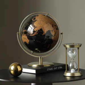 Light Luxury Transparent Globe Nordic Living Room TV Cabinet Study Metal Globe Suspended Ornaments Globe