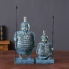 Creative Funny Fat Soldier Vintage Ornaments  Chinese Living Room Office Tv Cabinet Entrance Home Decorations