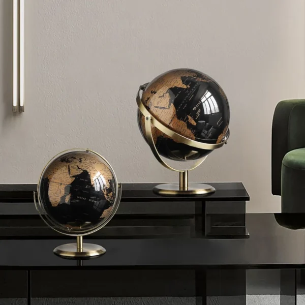 Light Luxury Transparent Globe Nordic Living Room TV Cabinet Study Metal Globe Suspended Ornaments Globe