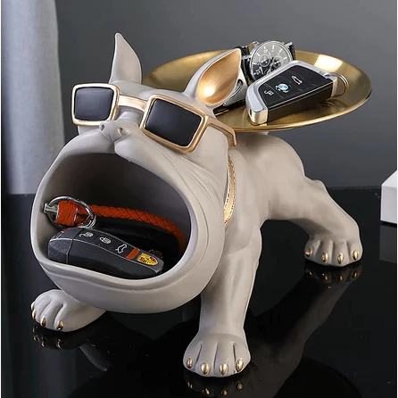 Creative Bulldog Dog Entrance Key Ornaments Shoe Cabinet Storage Box Household Decorations Housewarming Gifts