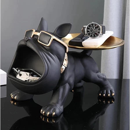 Creative Bulldog Dog Entrance Key Ornaments Shoe Cabinet Storage Box Household Decorations Housewarming Gifts