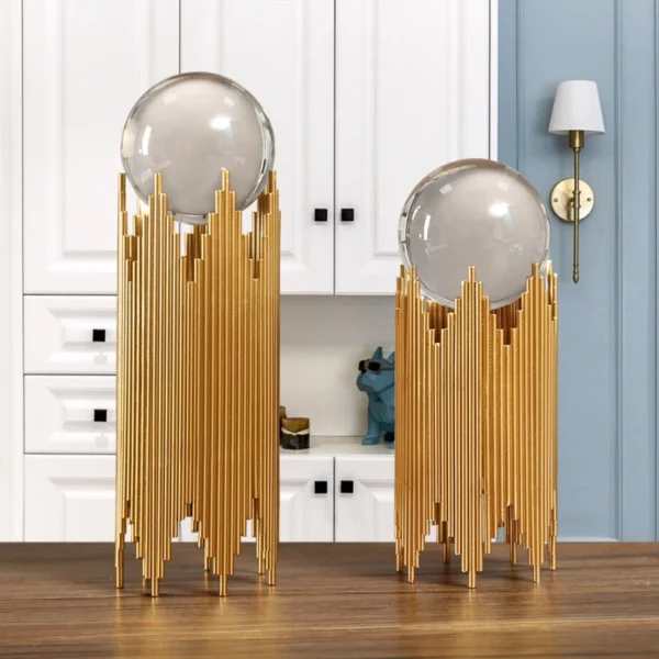 Light Luxury Crystal Ball Ornaments Living Room Tv Cabinet Wine Office Study Bookcase Desktop Model Decoration