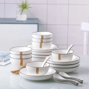 Nordic Premium Ceramic Dinnerware Dinner Set Ceramic Plates Bowl Set