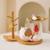 Creative Lucky Cat Home Storage Resin Ornaments Living Room Entrance Decoration Key Holder Desktop Storage Wholesale Ornament
