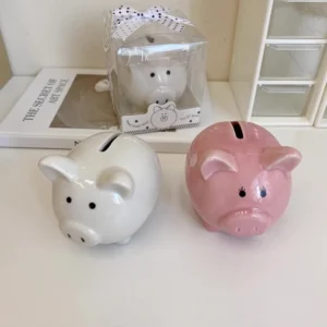 Random Ceramic Piggy Coin Storage Jar Cute Pink Piggy Bank Lovely Money Box Birthday Gift