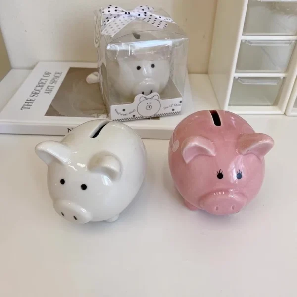 Random Ceramic Piggy Coin Storage Jar Cute Pink Piggy Bank Lovely Money Box Birthday Gift