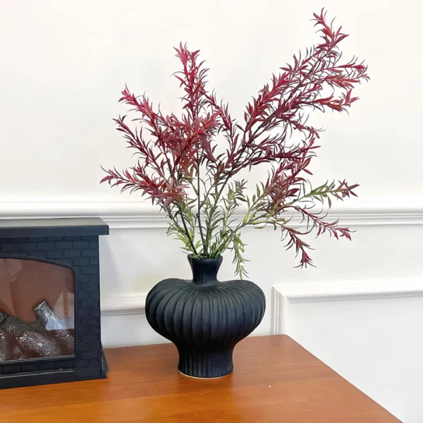 Random Retro Ceramics Plastics Vase Unique Artificial Flowers Vase Ceramic Living Room Art Flower Container Desktop Decor