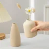 Random Retro Style Ceramic Vase Home Solid Color Vase Desktop Decoration Vessel