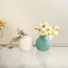 Random Ceramic Vase Mini Round Flower Vessels Desktop Colorful Vase