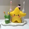 Ins Star Toothbrush Holder Ceramic Toothpaste Storage Racks Cute Desktop Ornament