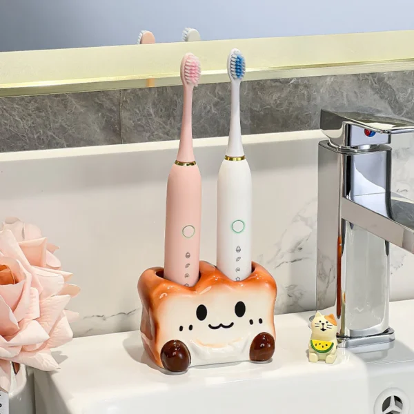 Random Cute Star Toothbrush Holder Bread Shaped Ceramics Storage Rack
