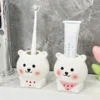 Cartoon Bear Toothbrush Holder Ceramic Storage Rack Toothpaste Bathroom Organizer