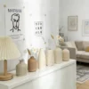 Random Retro Style Ceramic Vase Home Solid Color Vase Desktop Decoration Vessel