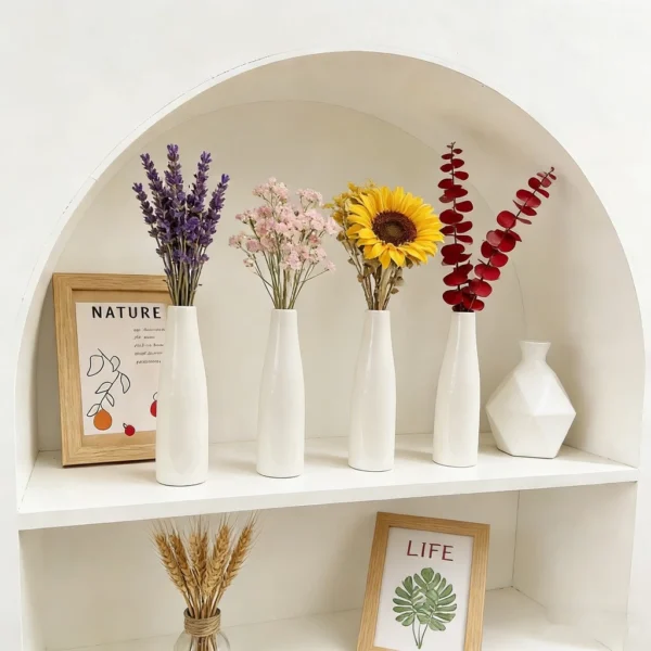 Random  Ceramic Vase White Nordic Flower Vessels Hydroponic Vase Supply