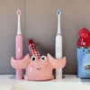 Pink Crab Toothbrush Racks Ceramic Countertop Toothpaste Holder Rack Toothbrush Organizer Supplies