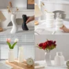 Random Nordic Plastic Vase Creetive Faux Ceramic Ornament Dried Flower Vase Decoration