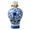 Ceramic Empty Bottle Pot Small Jar Jin Blue White Sealed Good looking Household Portable