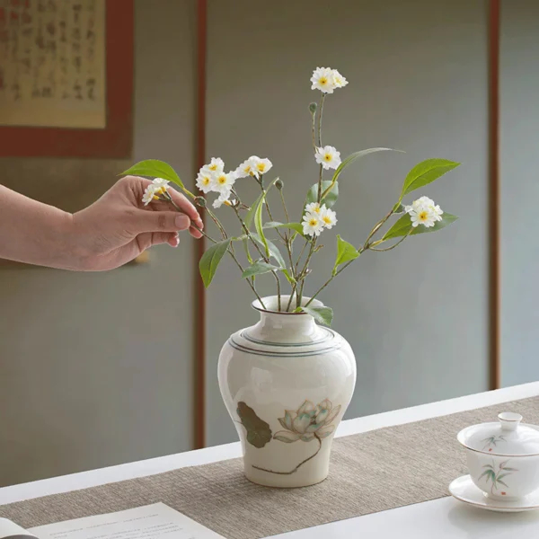 Chinese Style Elegant Exquisite Handbag Cloth Bag Tea Pot Gift Box Empty Box Green Tea White Tea Longjing Ceramic Sealed Pot Pottery Pot