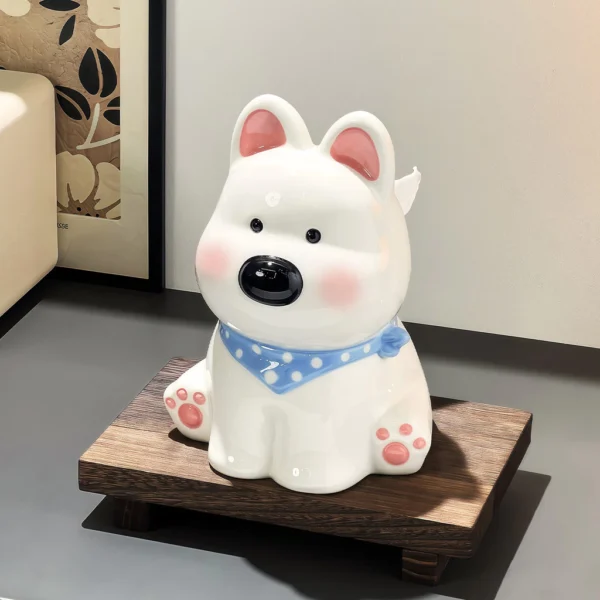 Cute West Highland Tissue Box Living Room Paper Box Ceramic Paper Box Household Coffee Table Bedroom Decoration Napkin Box