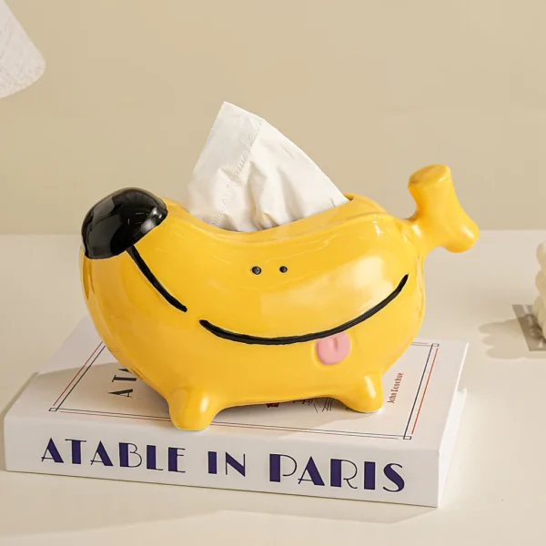 No Anxiety Tissue Box Living Room Coffee Table Household Decoration Creative Paper Box Ceramic Paper Box Light Luxury High Appearance