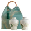 Chinese Style Elegant Exquisite Handbag Cloth Bag Tea Pot Gift Box Empty Box Green Tea White Tea Longjing Ceramic Sealed Pot Pottery Pot