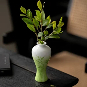 Hand Painted Ceramic Small Vase Tea Room Tea Table Decorations Tea Ceremony Hydroponic Flower Arrangement