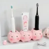 Piggy Toothbrush Holder Cute Ceramic Toothpaste Storage Rack Desktop Ornament