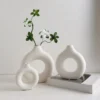 Chinese Style Plastic VaseImitation Ceramic Decorative Vase 1set Flower Arrangement Vase Ornament