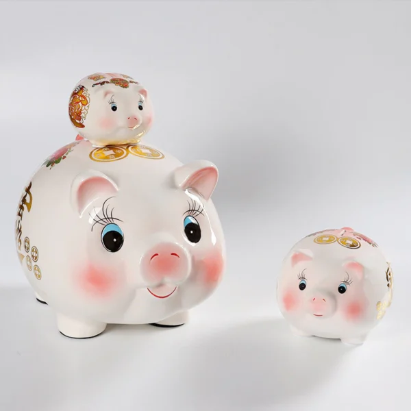 Manufacturer Wholesale Ceramic Creative Piggy Bank Children Gifts Can Pick Up Anytime Influencer Tik Tok