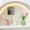 Random Fresh Style Ceramic Vase Ins Ceramics Vase Desktop Artificial Flower Arrangement Vessel