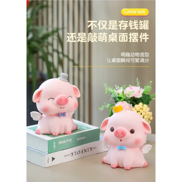 Can Deposit Piggy Bank  Style Vinyl Children Bedroom Decoration Creative Cute Home