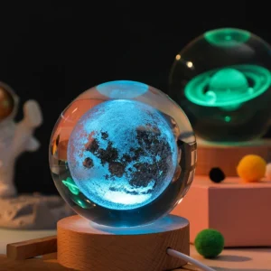 Colorful Creative Starry Sky Luminous Crystal Ball Ornaments Solar System Galaxy Series