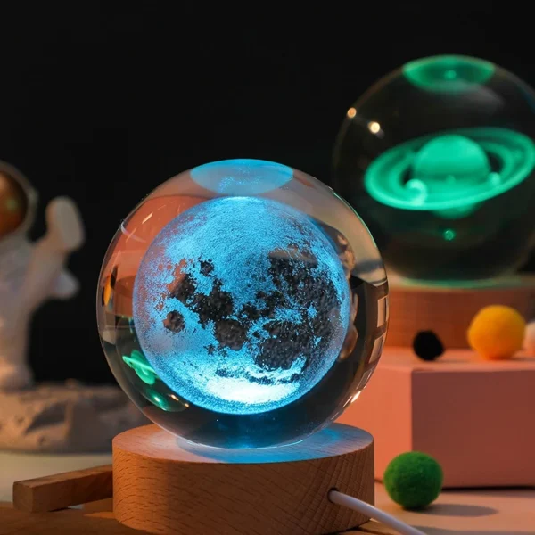 Colorful Creative Starry Sky Luminous Crystal Ball Ornaments Solar System Galaxy Series